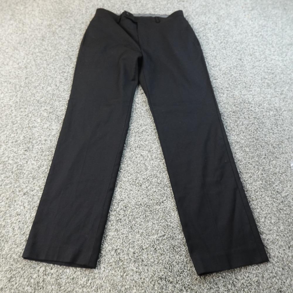 Calvin Klein Pants Mens 32X30 Black Wool Slim Chino Trouser Dress Slacks Stretch